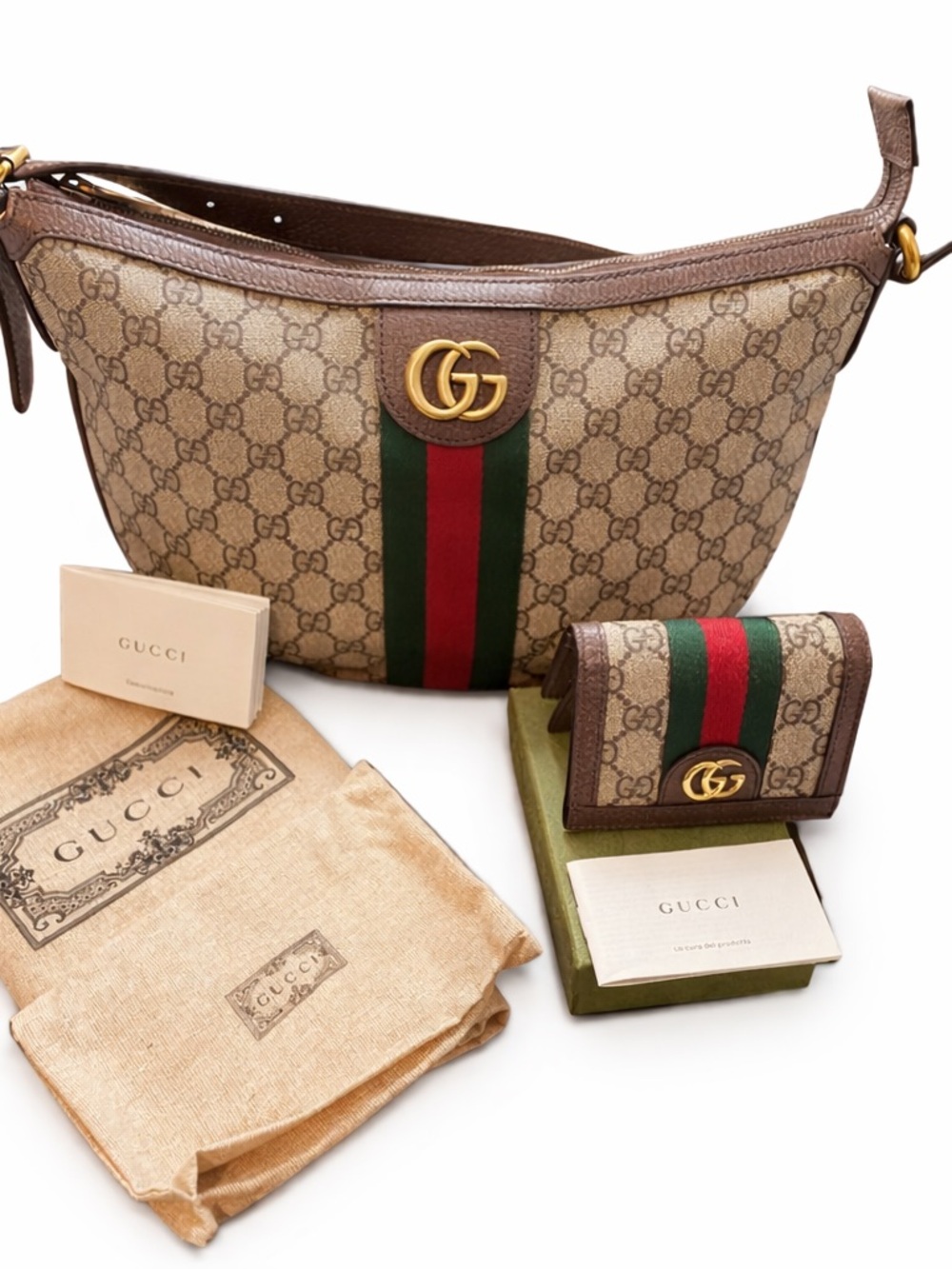 Gucci Ophidia Collection GG Hobo & Wallet Bundle Deal